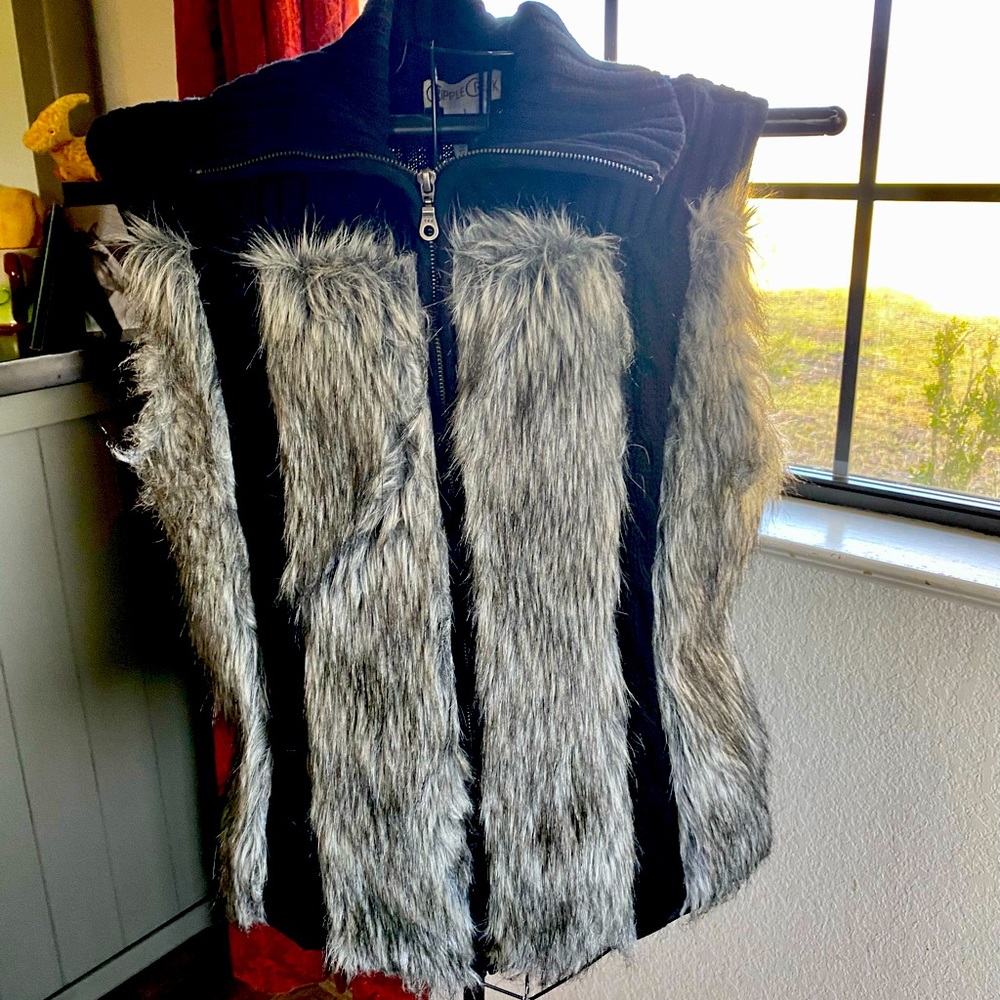 Faux fur vest